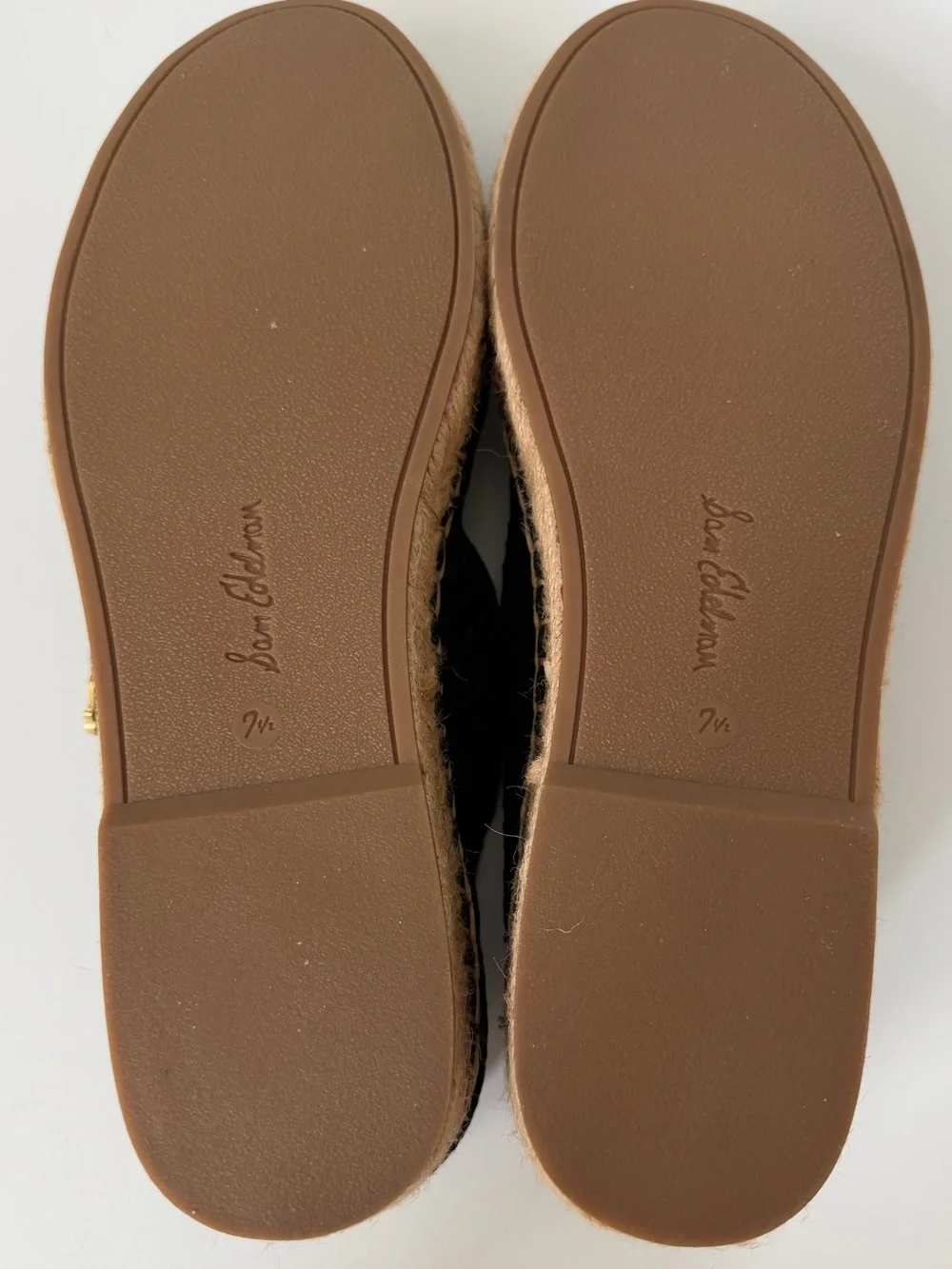 Sam Edelman Mackie Mesh Mary Jane Espadrille Flats in Black, Size 7.5
